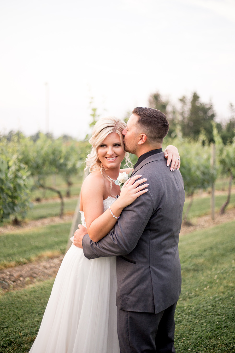 sunset wedding portraits in the vineyards 