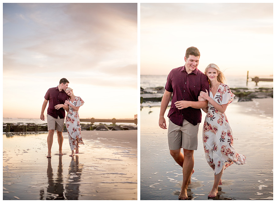 late summer engagement session in ocean city new jersey