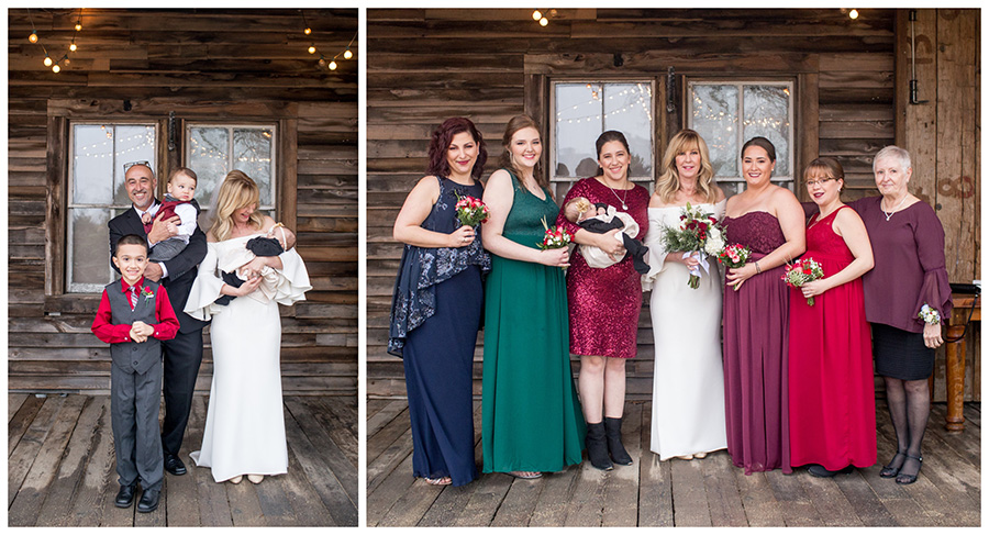 winter wedding colors for the bridesmaids and family
