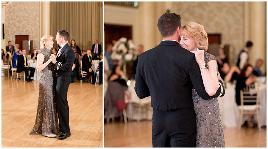 groom dances with his mom at dupont country club wedding