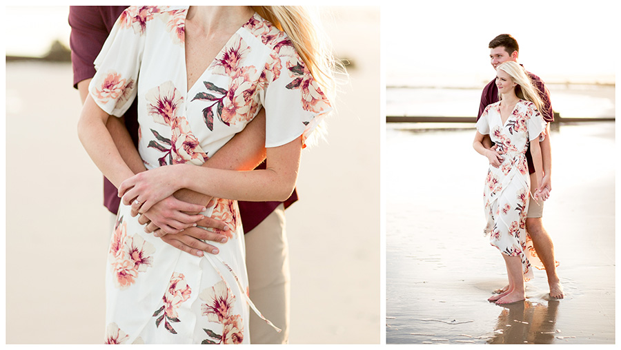 sunset engagement session in ocean city new jersey