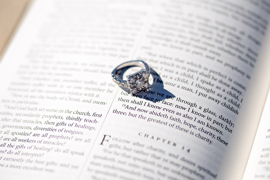 ring with an open bible