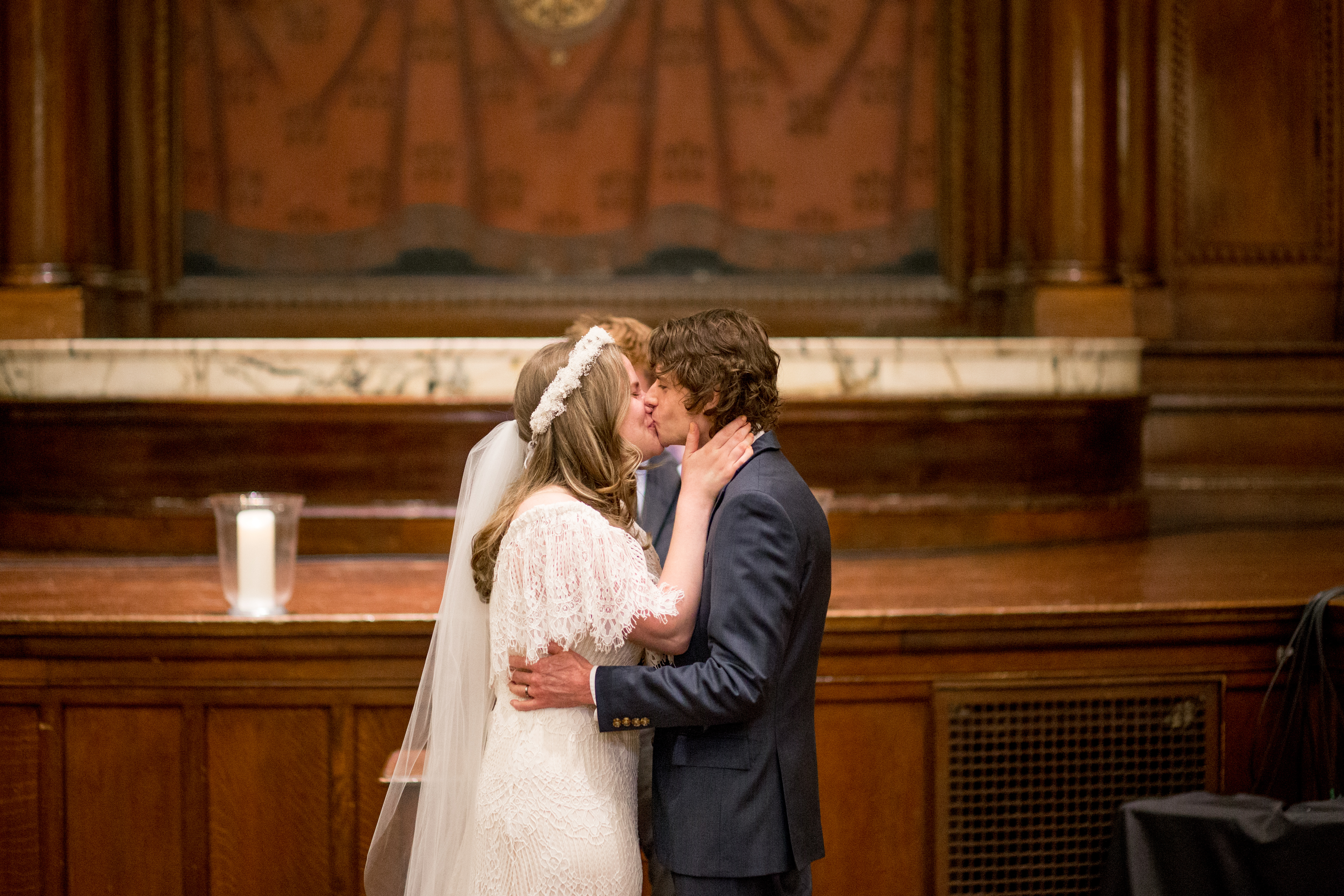 first kiss as husband and wife