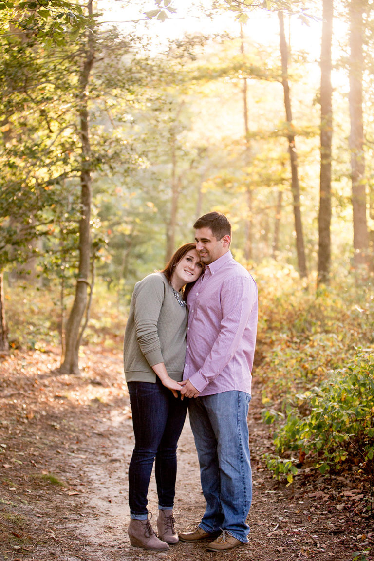Enchating Autumn Forest Engagement at Parvin State Park