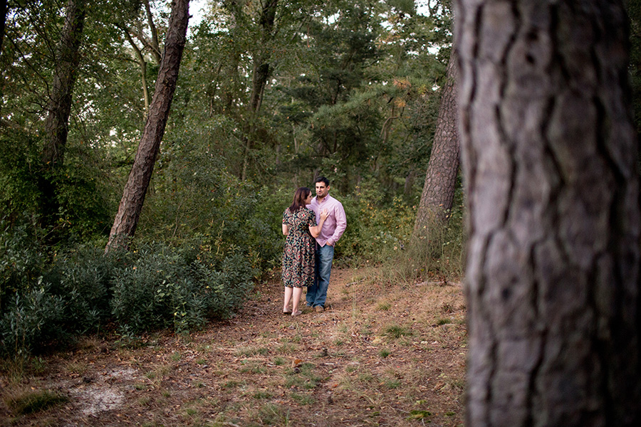 woodsy engagement session in south jersey
