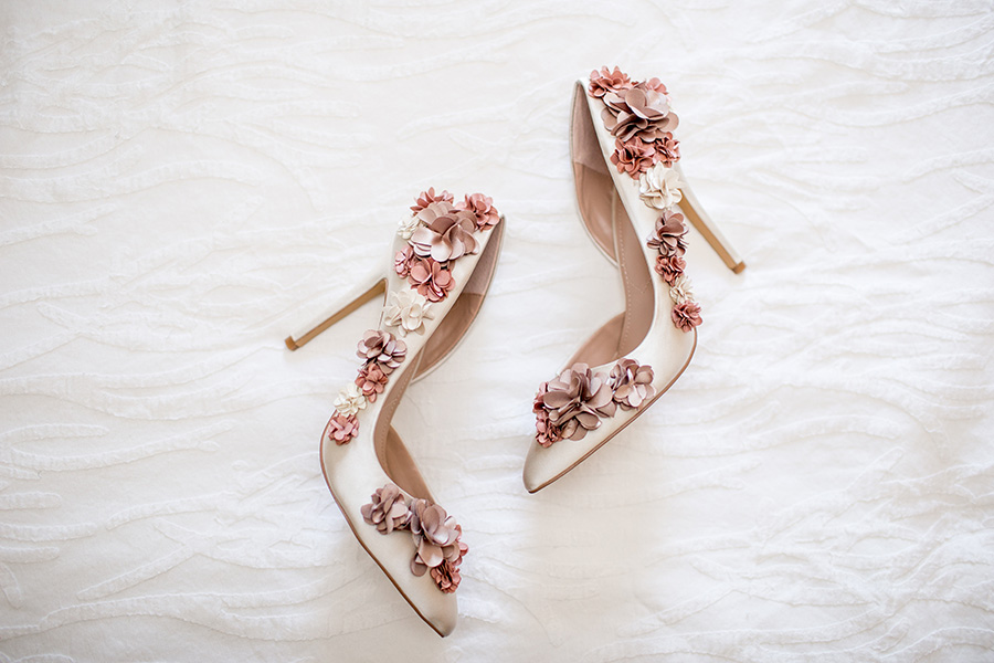 floral wedding shoes