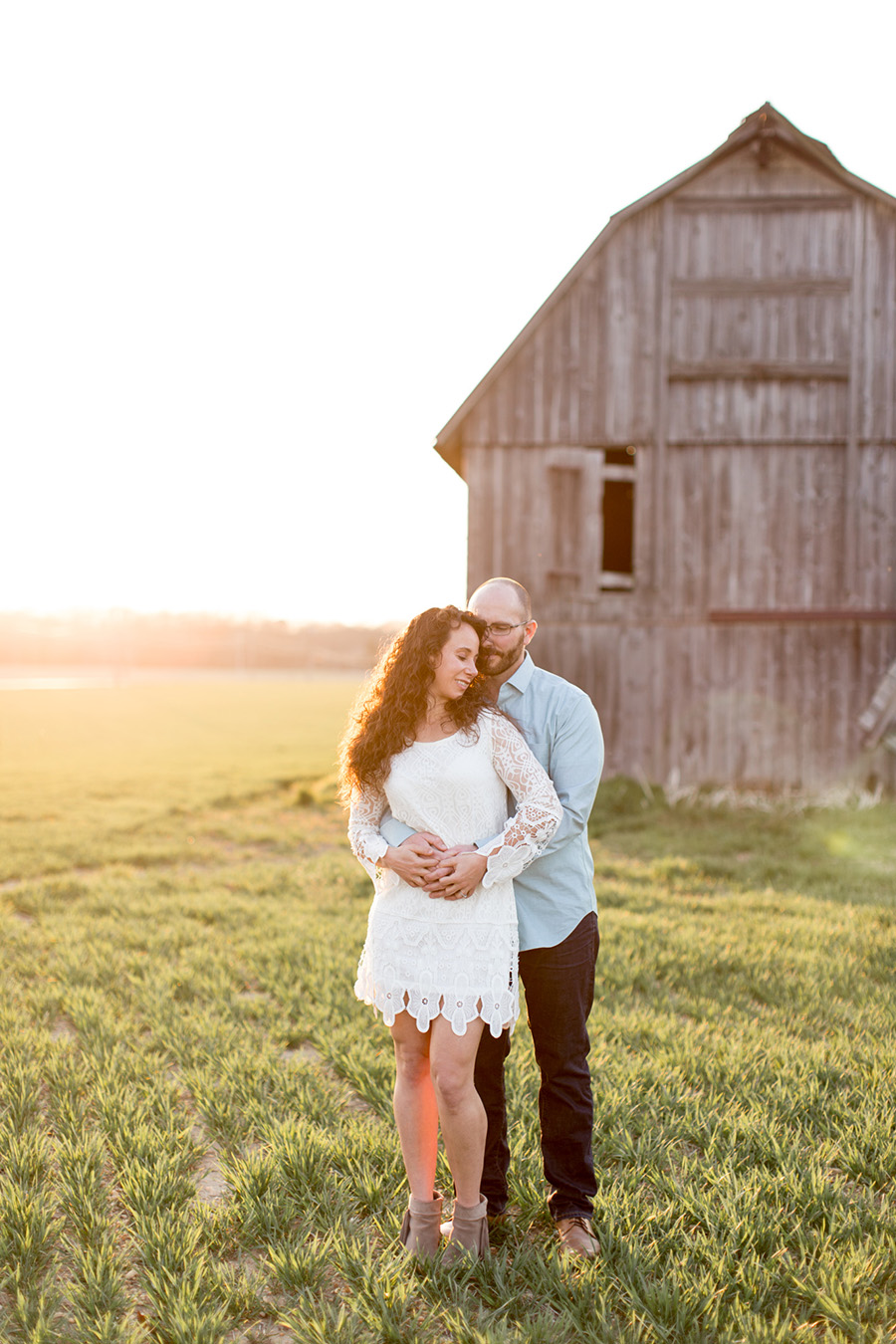 south jersey rustic farm engagement