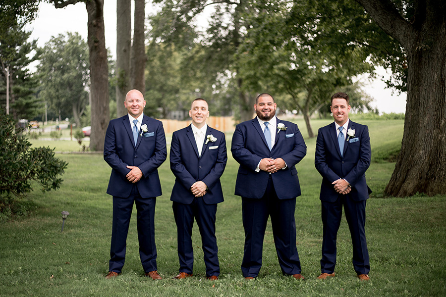 groomsmen hang out together