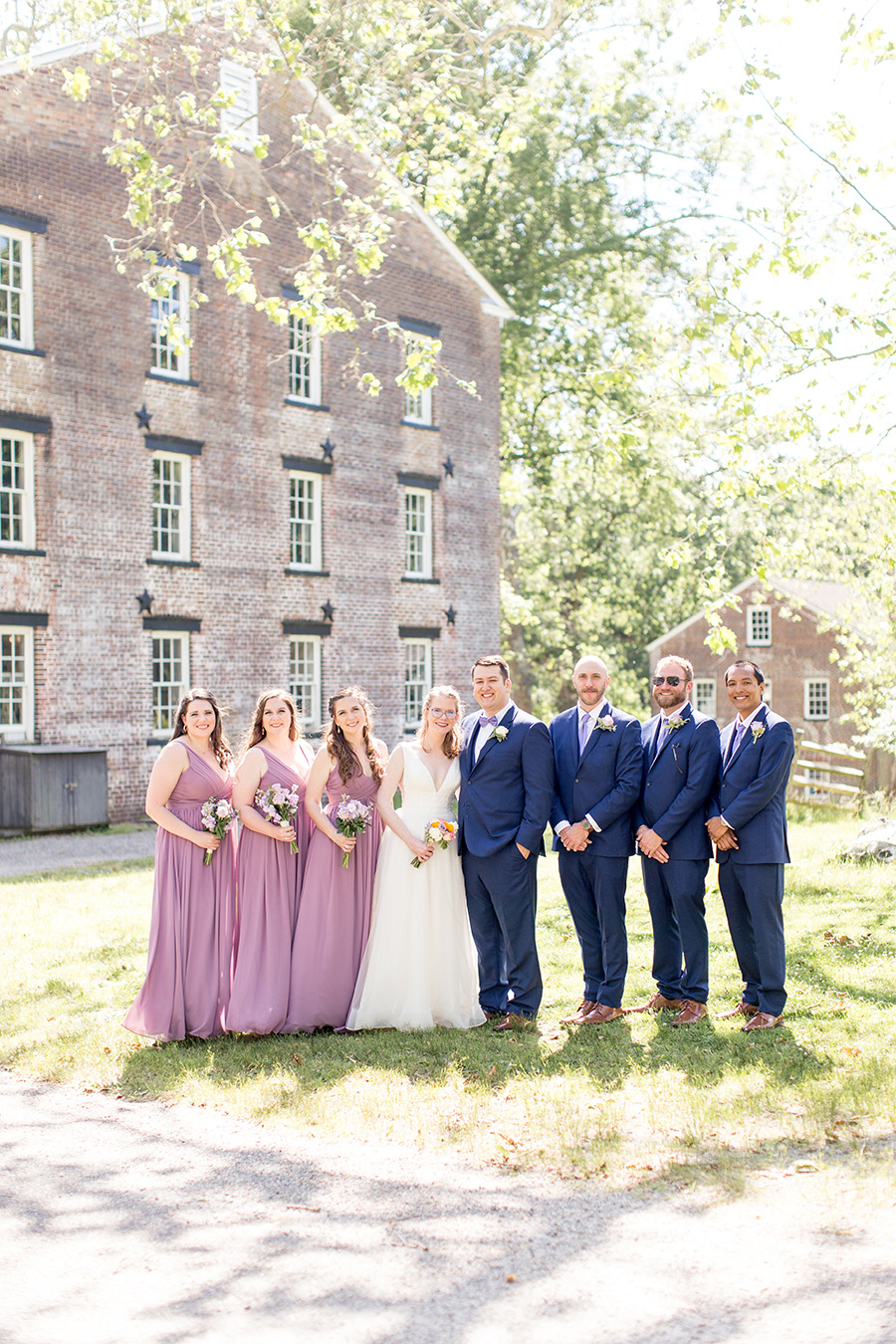 wedding party portraits at allaire state park