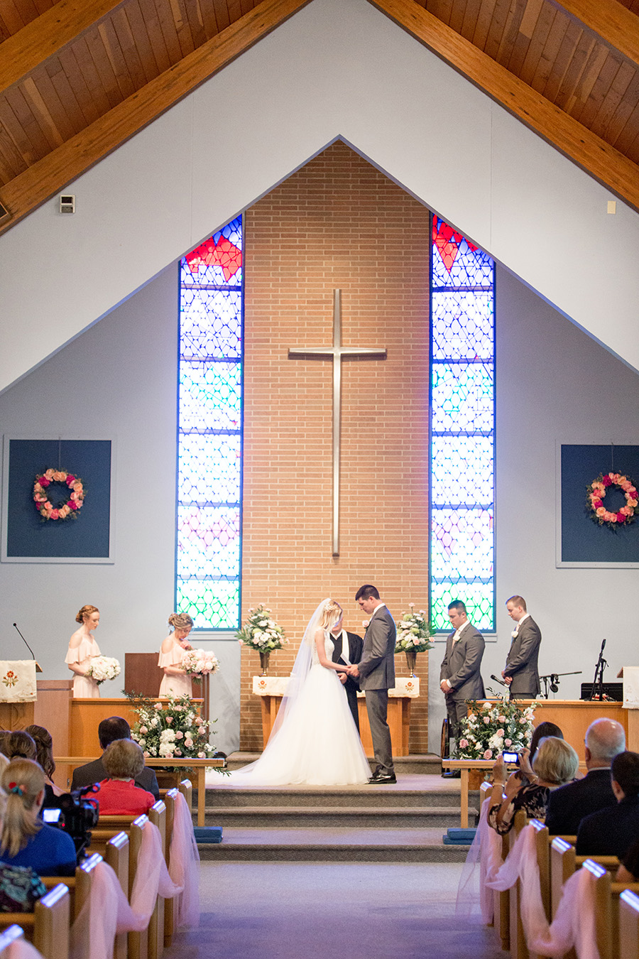 wedding ceremony at west park united methodist church