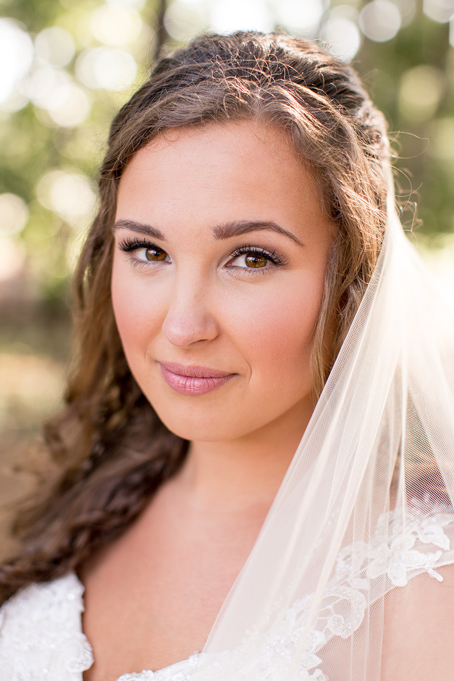 bride with her flawless wedding day makeup