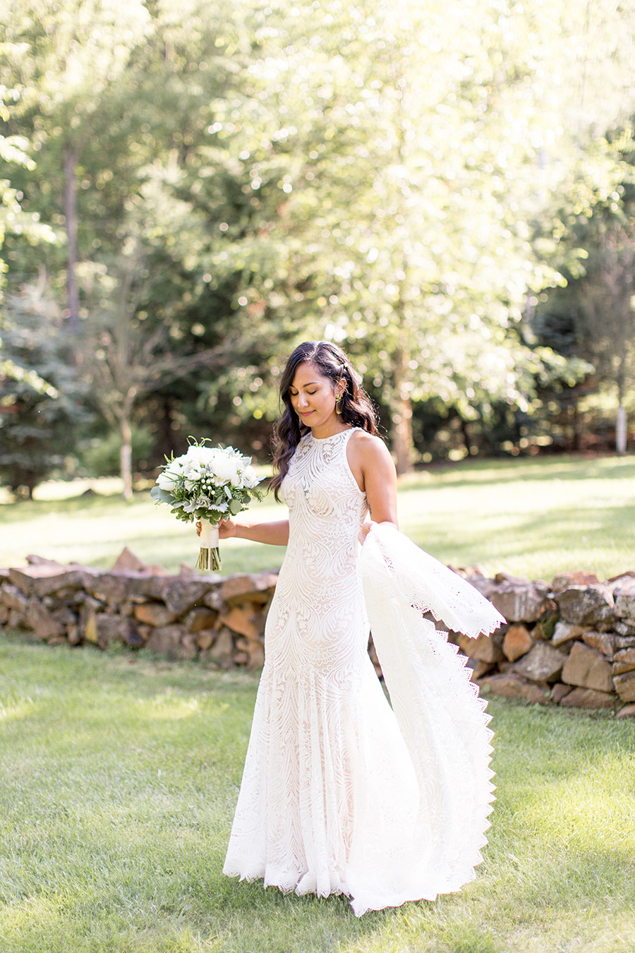 natural light portraits with the bride