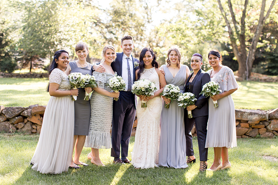 mix matched bridal party