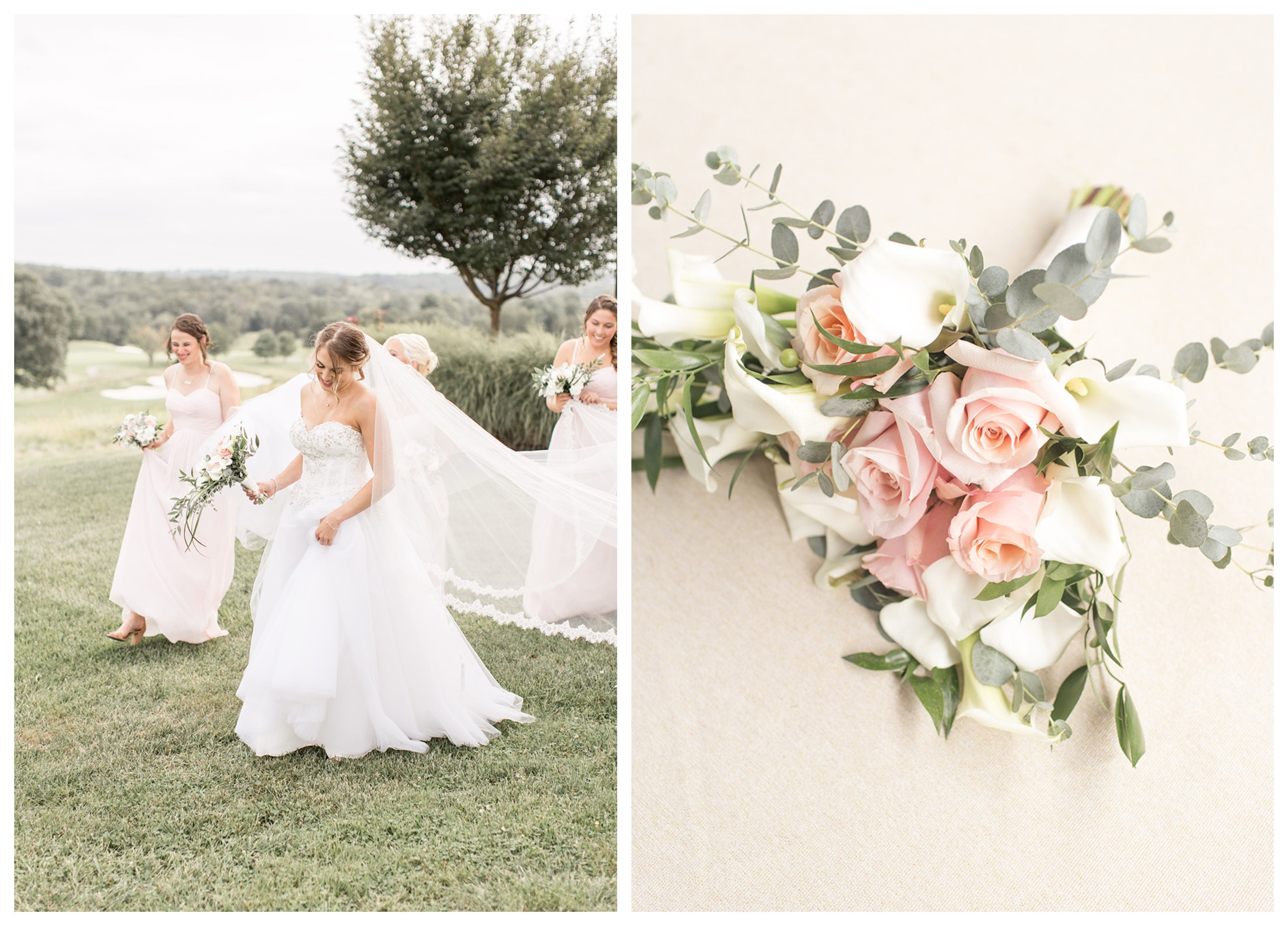 blush colored wedding at chubb hotel and conference center