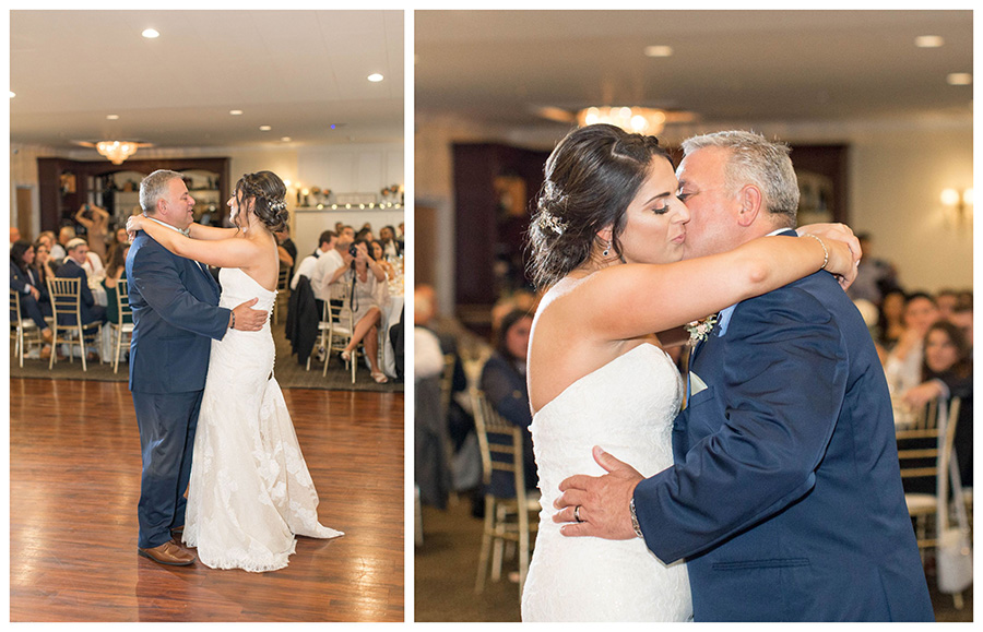 dad and daughter dance at wedding reception