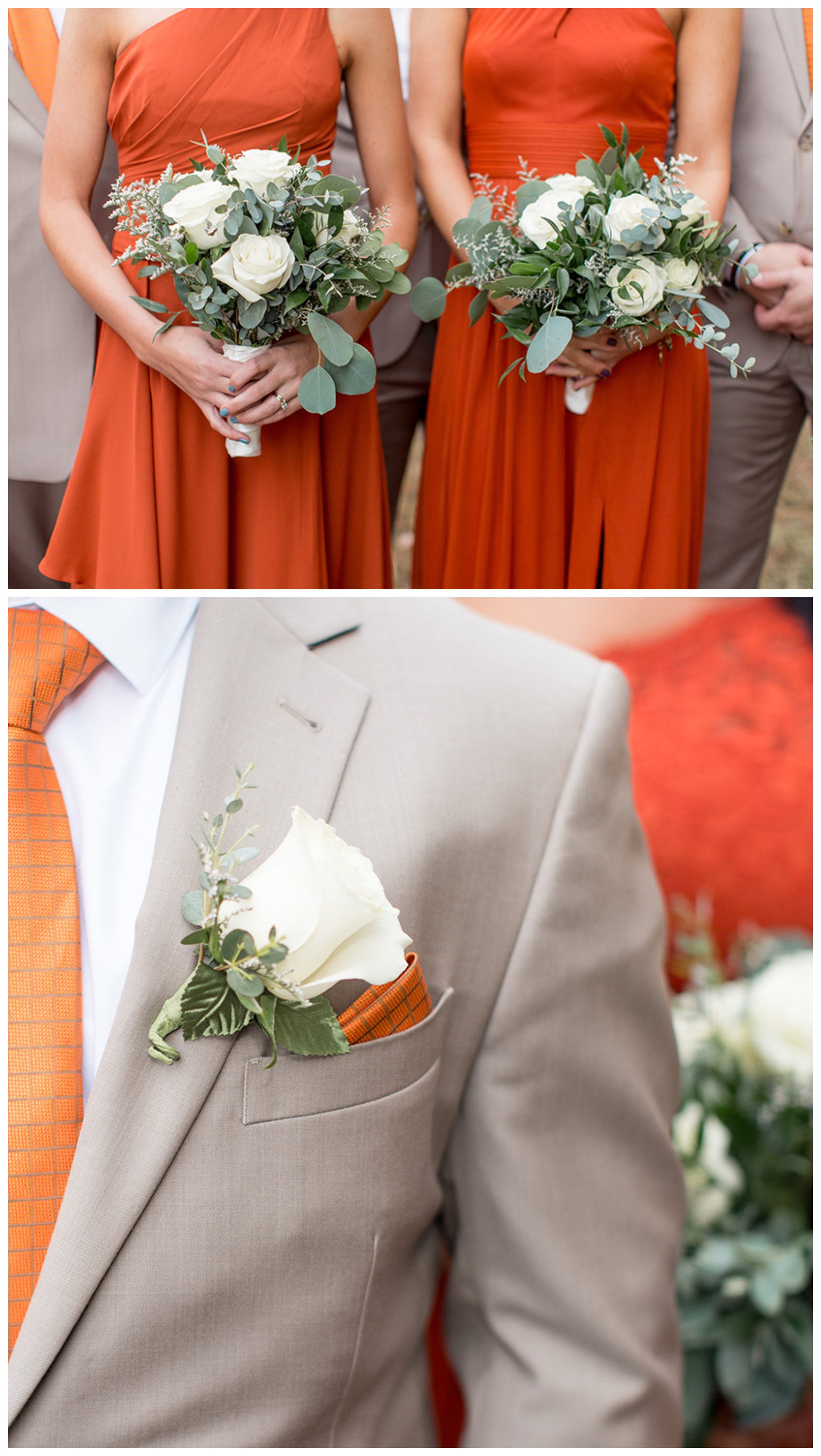 orange and tan wedding colors