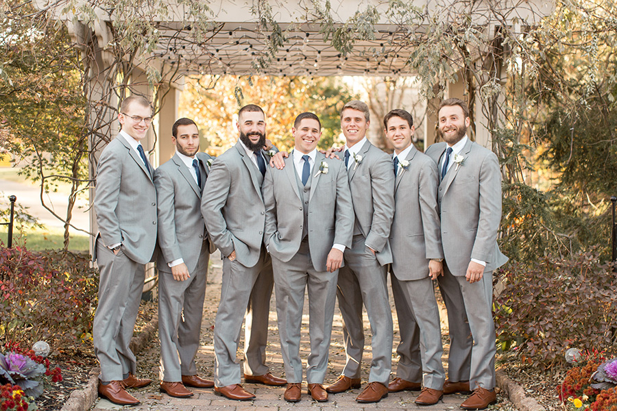 gray and navy groomsmen 