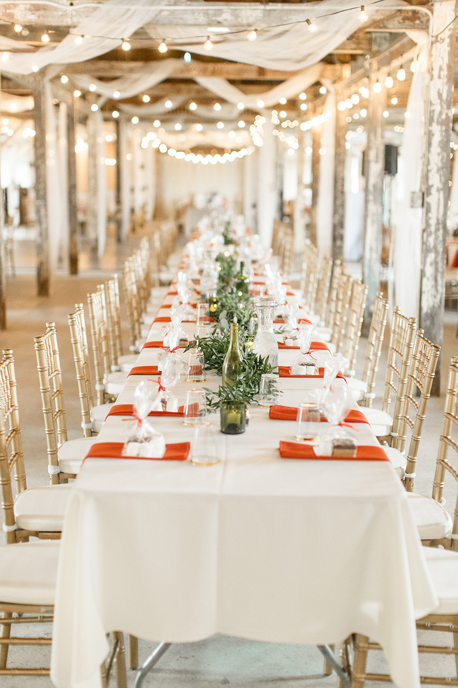 long wedding tables at Eagle Manor