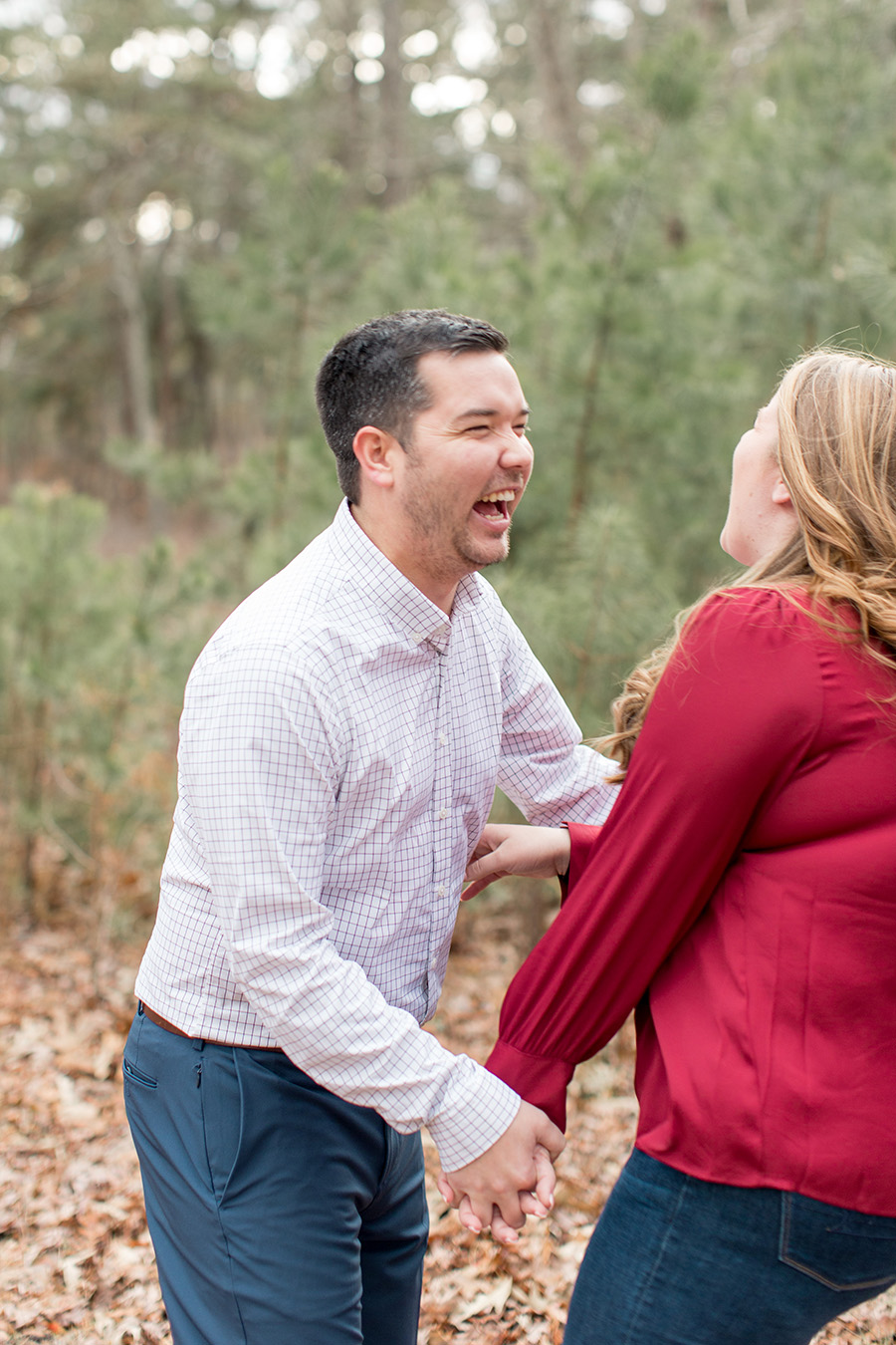 couple laughing with each other