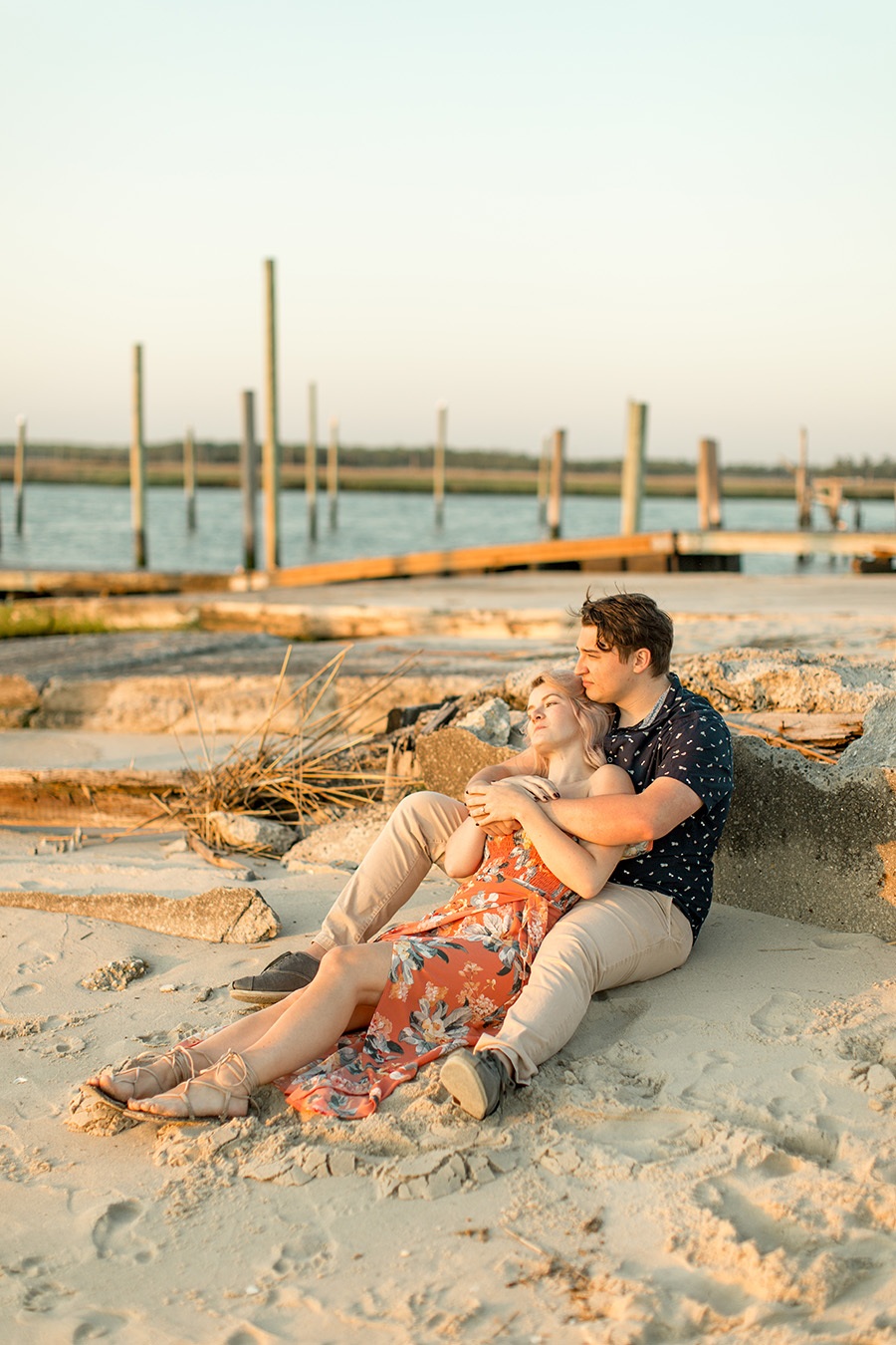 sunset portraits at the jersey shore