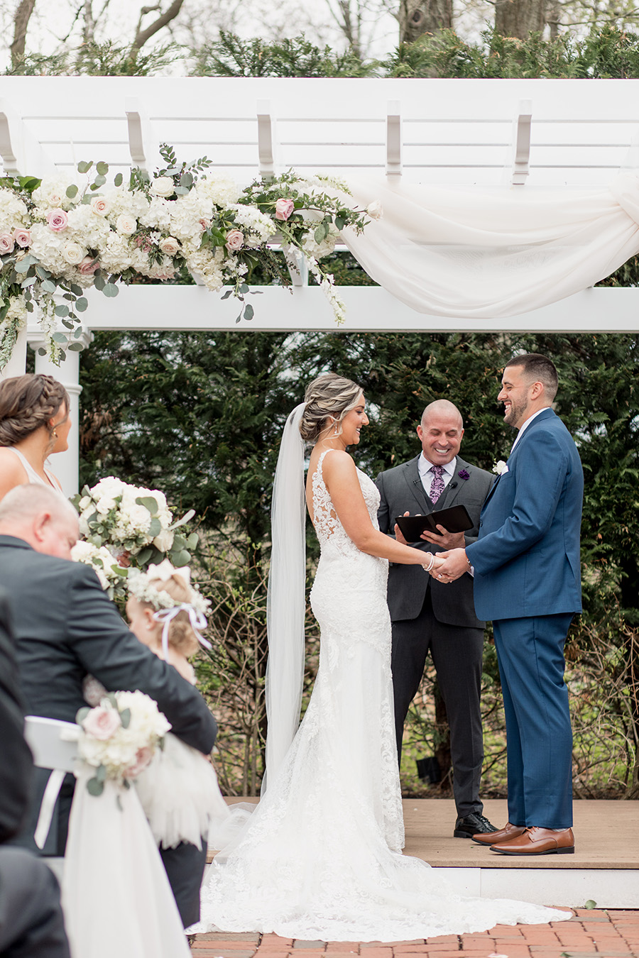 wedding ceremony at the Bradford Estate